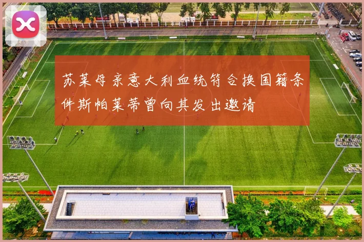 苏莱母亲意大利血统符合换国籍条件斯帕莱蒂曾向其发出邀请